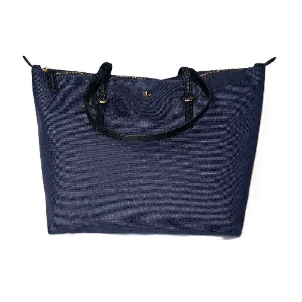 Ralph Lauren Med Nylon Navy Tote Bag 12 x 5.5 x 10
